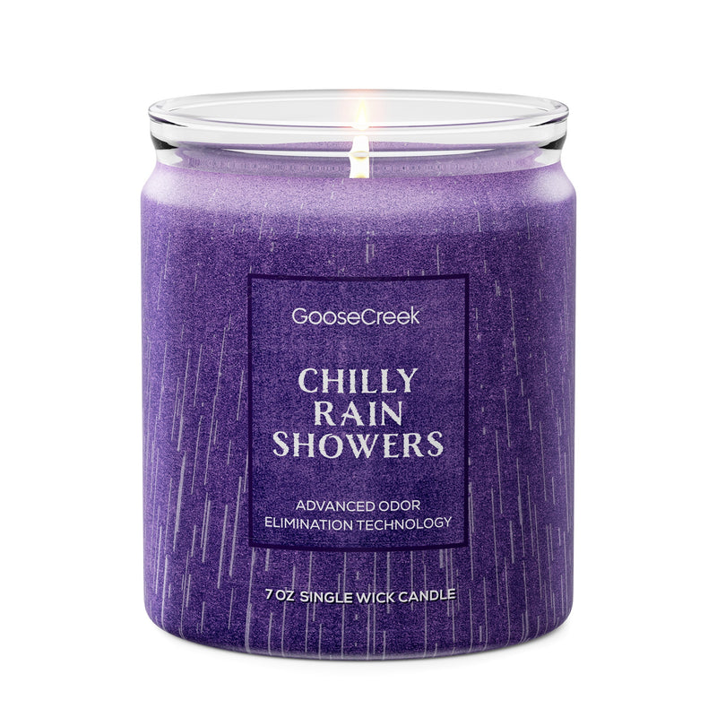 Chilly Rain Showers Odor Eliminating 7oz Single Wick Candle [VT96]